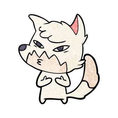 Akıllı karikatür fox vektör çizim