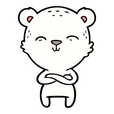 Kutup Ayısı Çizgi Filminin Vektör İllüstrasyonu