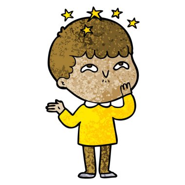 vektör çizim karikatür çocuk hayret