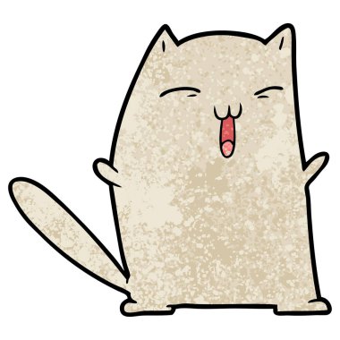 Çizgi film kedisinin vektör çizimi