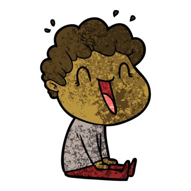 vektör çizim karikatür mutlu adam