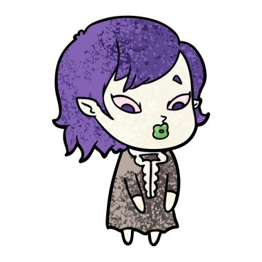 sevimli çizgi vampir kız