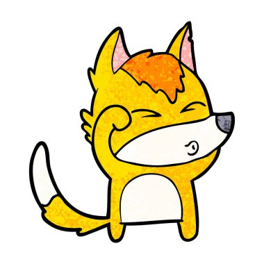 Tilki çizgi film karakteri vektör çizim