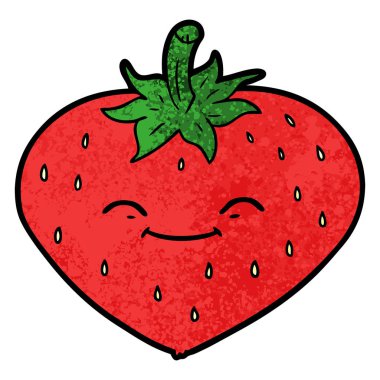 vektör çizim karikatür çilek