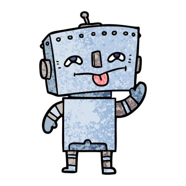 Çizgi film robotunun vektör çizimi