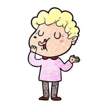  vektör çizim karikatür adam şarkı