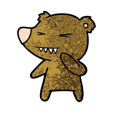 ayı çizgi film karakteri vektör çizim 