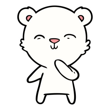 Kutup Ayısı Çizgi Filminin Vektör İllüstrasyonu