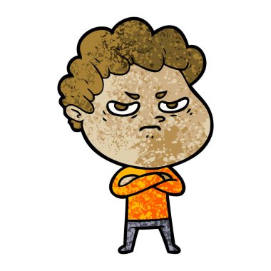 vektör çizim karikatür kızgın adam