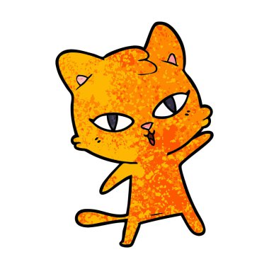 Çizgi film kedisinin vektör çizimi