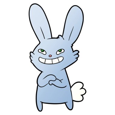 Çizgi film tavşanının vektör çizimi