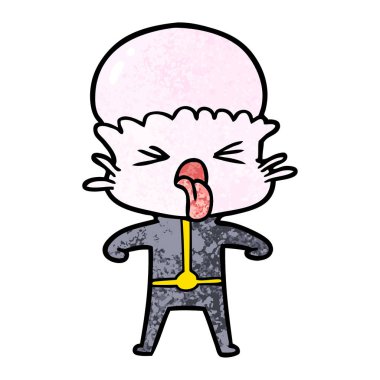 tiksinti çizgi film uzaylı vektör çizim