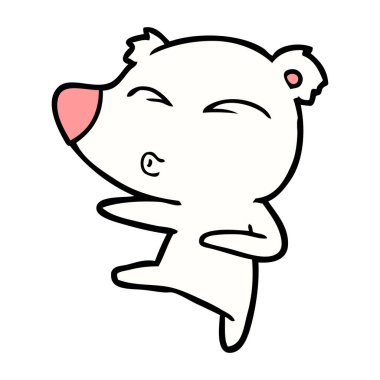 Kutup Ayısı Çizgi Filminin Vektör İllüstrasyonu