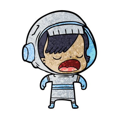 çizgi film astronot kadın açıklayan