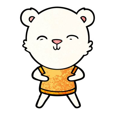 Kutup Ayısı Çizgi Filminin Vektör İllüstrasyonu