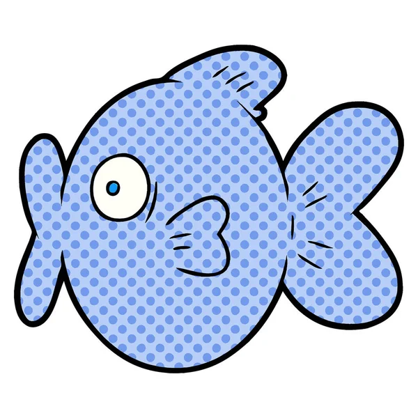 漫画魚のベクトル図 — ストックベクタ