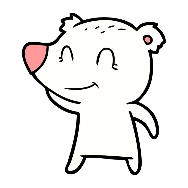 Εικονογράφηση Διάνυσμα Της Πολικής Αρκούδας Γελοιογραφία — Διανυσματικό Αρχείο