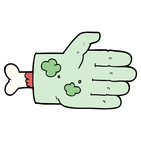 Vector Illustration Cartoon Zombie Hand — Stock Vector