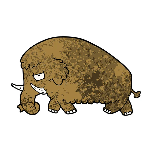 Vektorillustration Des Cartoon Mammuts — Stockvektor