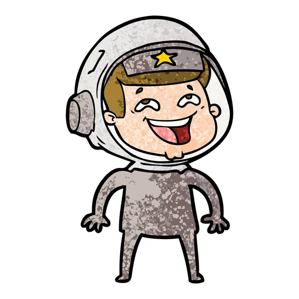 Vector Ilustración Dibujos Animados Astronauta Riendo — Archivo Imágenes Vectoriales