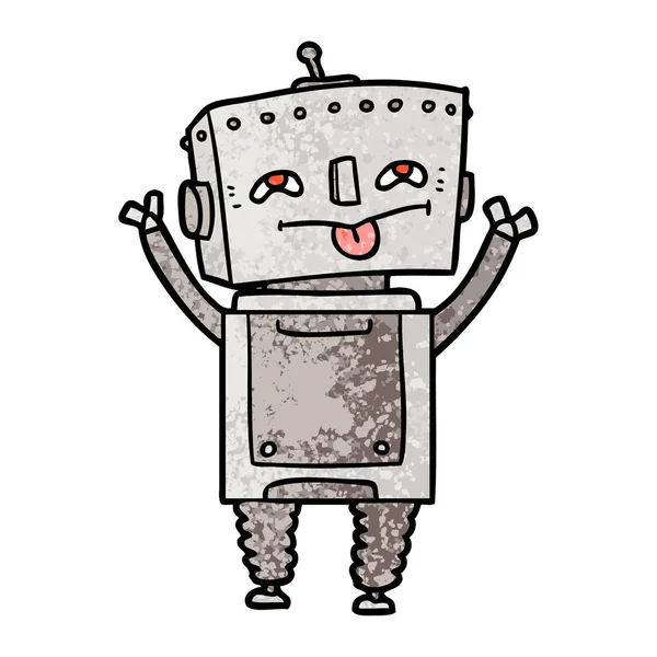 Vektor Illustration Tecknad Robot — Stock vektor