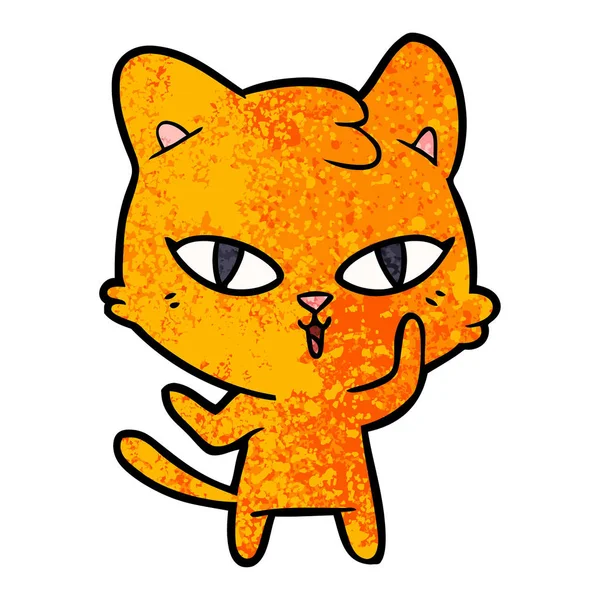 Vector Illustratie Van Cartoon Kat — Stockvector