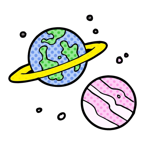 Ilustracja Wektorowa Cartoon Planet — Wektor stockowy