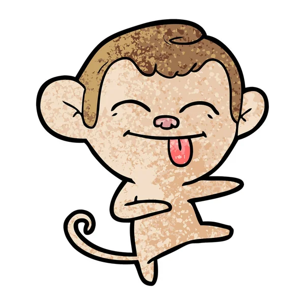 Vectorillustratie Van Grappige Cartoon Monkey — Stockvector