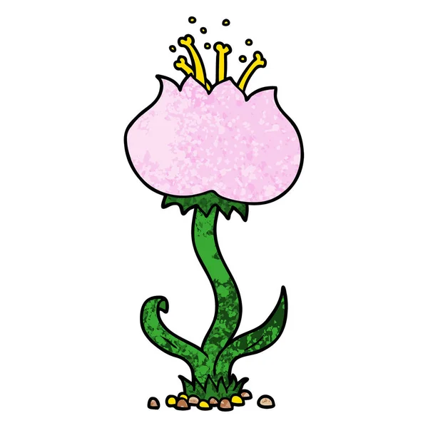 Vektor Illustration Von Cartoon Exotische Blume — Stockvektor