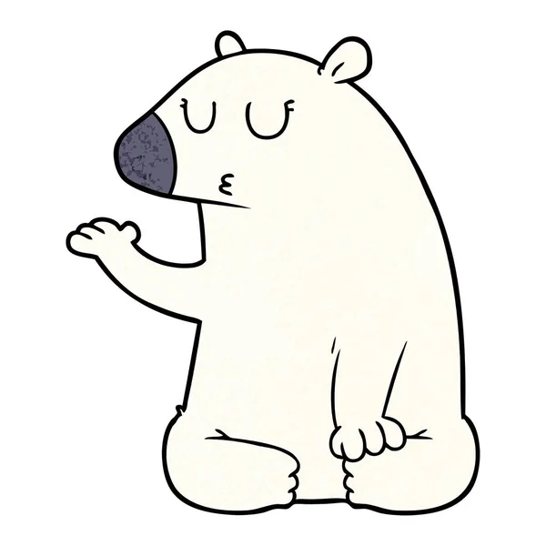 Illustrazione Vettoriale Del Fumetto Dell Orso Polare — Vettoriale Stock