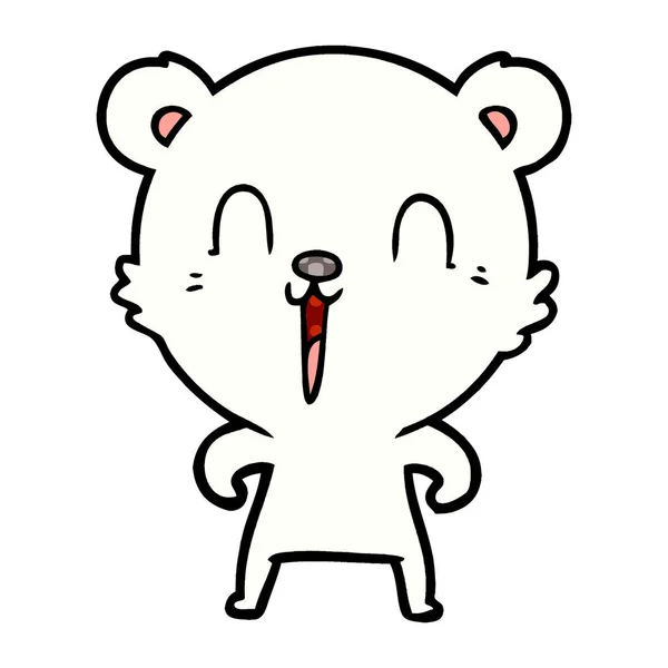 Vector Illustration Polar Bear Cartoon — 스톡 벡터