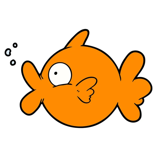 Ilustração Vetorial Peixes Desenhos Animados — Vetor de Stock