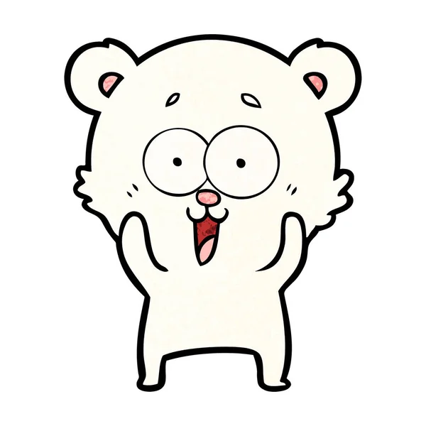 Vector Illustration Polar Bear Cartoon — 스톡 벡터