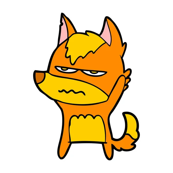 狐狸卡通人物的矢量插图 — 图库矢量图片