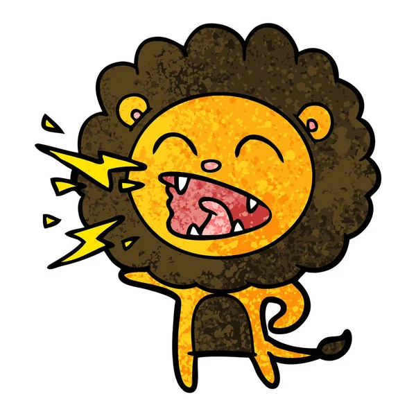 Векторная Иллюстрация Ревущего Льва — стоковый вектор