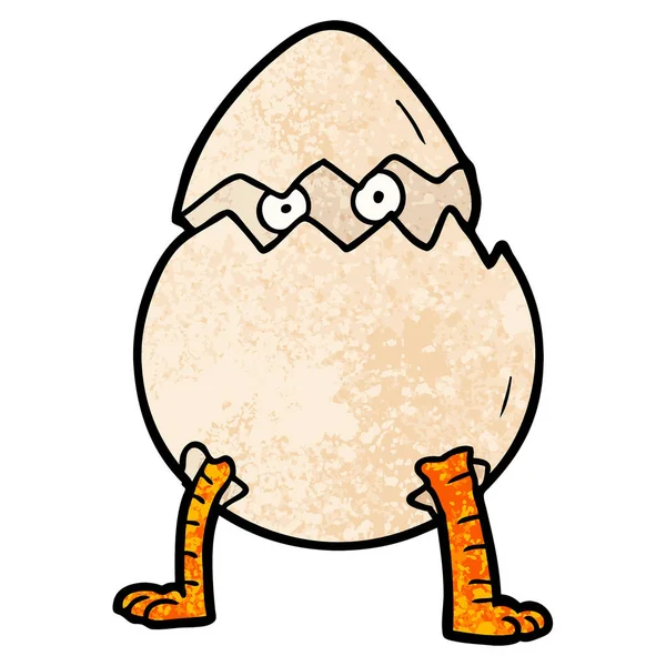 Vector Illustration Hatching Egg Cartoon — Stock Vector
