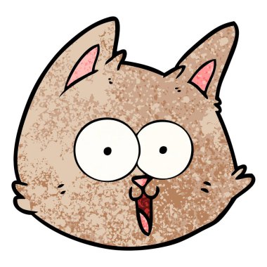 vektör çizim karikatür kedi yüz