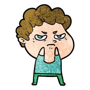 vektör çizim karikatür kızgın adam