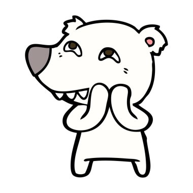 Kutup Ayısı Çizgi Filminin Vektör İllüstrasyonu