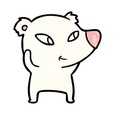 Kutup Ayısı Çizgi Filminin Vektör İllüstrasyonu