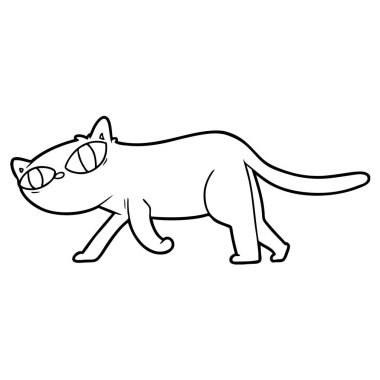 Çizgi film kedisinin vektör çizimi
