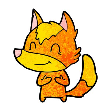 Tilki çizgi film karakteri vektör çizim