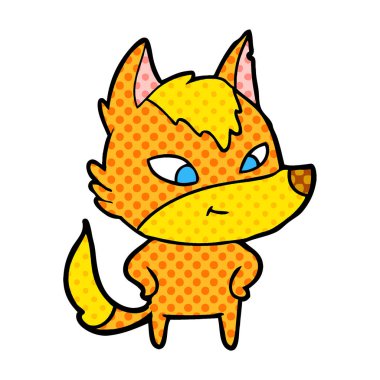 Tilki çizgi film karakteri vektör çizim