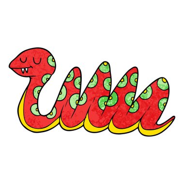 Çizgi film yılanının vektör çizimi