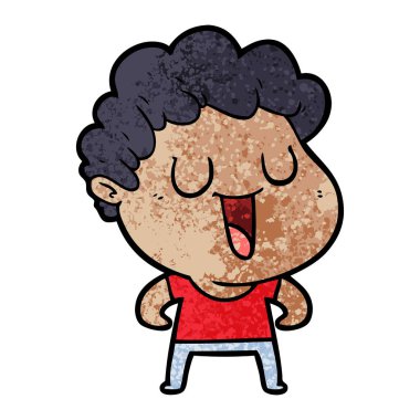 vektör çizim karikatür adam gülen