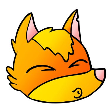 Tilki çizgi film karakteri vektör çizim