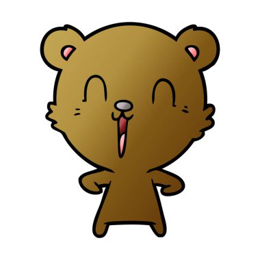 ayı çizgi film karakteri vektör çizim 