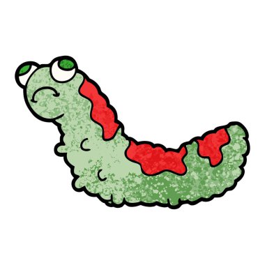 vektör çizim karikatür mutsuz tırtıl