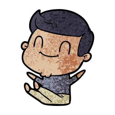 vektör çizim karikatür dostça adam 