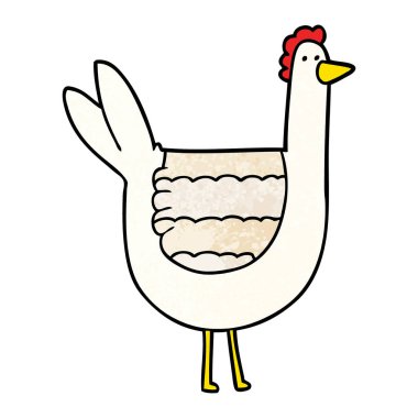 Çizgi film tavuğunun vektör çizimi